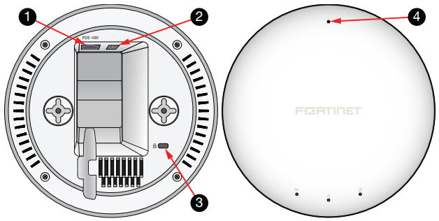 FortiAP-221B Top and Bottom View