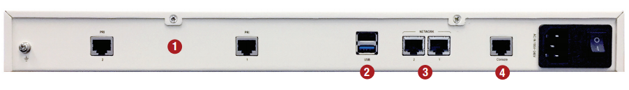 FortiVoice Gateway GT02 Rear View